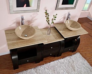 Silkroad Exclusives HYP-0908N-77 Double Vanity Silkroad Exclusives HYP-0908N-77 Double Vanity