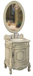 Antique Parchment Single Vanity From Belle Foret