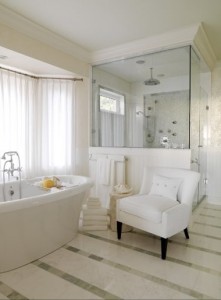 In A Rather Eclectic Bathroom An Accent Piece With A Very Distinct Style Can Set The Tone For The Whole Room