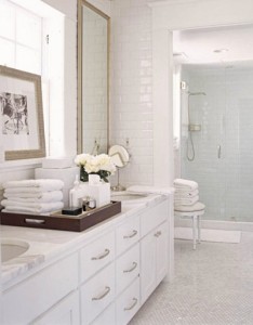 Mimicking The Clean, Airy Feel Of Resort Spas, This Bathroom Stays Out Of The Realm Of Sterile By Utilizing A Variety Of Patterns And Textures