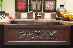 Sierra Copper Hampton Farm Sink With Scrollwork Sierra Copper Hampton Farm Sink With Scrollwork