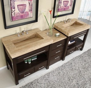 Silkroad Exclusives Modular Modern Double Vanity HYP-0218-92 Silkroad Exclusives Modular Modern Double Vanity HYP-0218-92