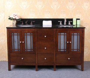 Traditional Asian Style Double Vanity