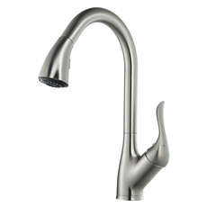 matte black faucet with stainless steel sink