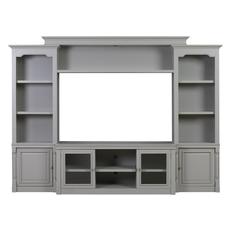 black tv console with storage