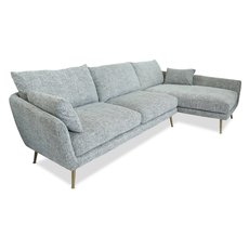 mid century modern gray couch