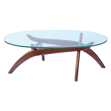 oval coffee table gold