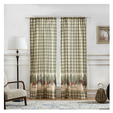 Drapes and Window Treatments Greenland Home Fashions Moose Creek 100% Polyester Multi Multi GL-1809AWP 636047396167 Window Blue navy teal turquiose indig Rod Pocket 100% Polyester Curtain Blue Multi Teal Multi 