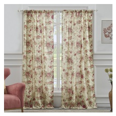 Drapes and Window Treatments Greenland Home Fashions Antique Rose 100% Cotton Multi Multi GL-WB0429P 636047264442 Window Gold Red Burgundy ruby 100% Cotton 89% polyester 9% Gold Multi Red GoldMultiRed 