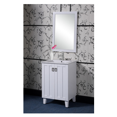 Bathroom Vanities InFurniture Modern Country White IN3224-W 728028350319 Single Sink Vanities Under 30 white With Top and Sink 25 