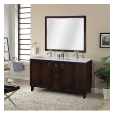Bathroom Vanities InFurniture Modern Country Brown IN3260-BR 728028351019 Double Sink Vanities 50-70 Dark Brown With Top and Sink 25 