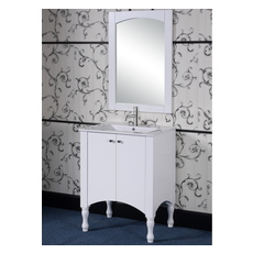 Bathroom Vanities InFurniture Modern Country White IN3330-W 728028350487 Single Sink Vanities Under 30 white 25 