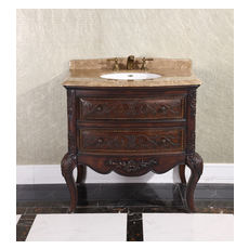 Bathroom Vanities InFurniture Majestic Solid Oak Wood Deep Brown WB-1636L 728028223125 Single Sink Vanities 30-40 Antique Dark Brown 25 