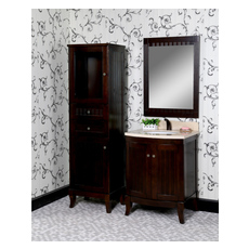 Bathroom Vanities InFurniture Cottage Charm Brown WB3527-BR 728028350340 Single Sink Vanities Under 30 Dark Brown With Top and Sink 25 