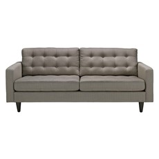 small grey leather sectional