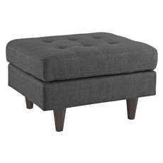 gray tufted bench