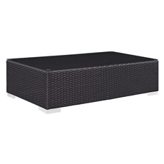 rectangular rattan coffee table