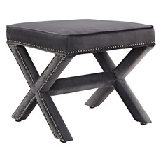 leather tufted bench