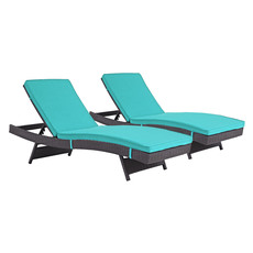 outdoor chaise lounge set with table