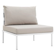 Outdoor Chairs and Stools Modway Furniture Harmony White Beige EEI-2600-WHI-BEI 889654093992 Sofa Sectionals Beige Cream beige ivory sand n Aluminum Polyresin Powder Coa Aluminum Polyresin & Powder Co Armless Complete Vanity Sets 