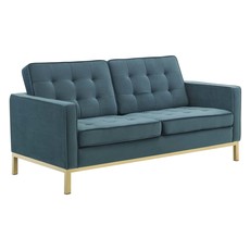 green loveseat couch