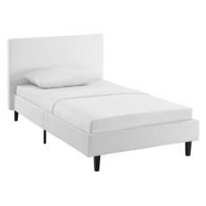 white queen bed frame with headboard