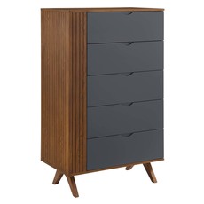 blue and brown dresser