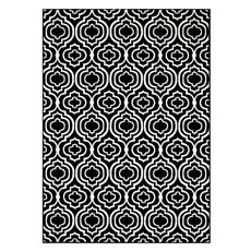 Rugs Modway Furniture Frame Black and White R-1130A-58 889654115595 Rugs Black ebonyWhite snow synthetics Olefin polyester po Area Rugs Area rugKids childre 