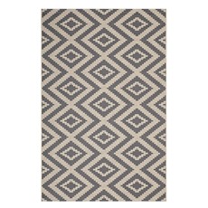 Rugs Modway Furniture Jagged Gray and Beige R-1135A-912 889654974895 Rugs Beige Cream beige ivory sand n synthetics Olefin polyester po Area Rugs Area rugKids childre 