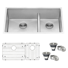 double stainless steel apron sink