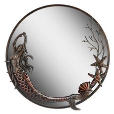 rustic oval mirror