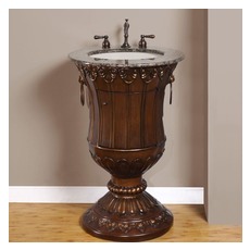 wooden vanity with sink