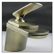 trough vessel sink with two faucets