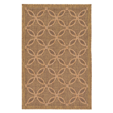Rugs Unique Loom Outdoor Spiral Polypropylene Light Brown 3127212 Area Rugs Brown sable synthetics Olefin polyester po Area Rugs Area rugOutdoor Octagons Rectangular 5x3 