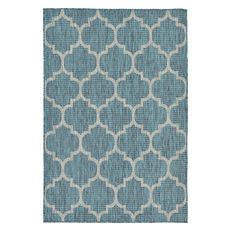 Rugs Unique Loom Outdoor Trellis Polypropylene Teal 3129047 Area Rugs Blue navy teal turquiose indig synthetics Olefin polyester po Area Rugs Area rugOutdoor Octagons Rectangular 6x4 
