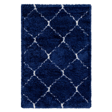 Rugs Unique Loom Fractured Rabat Shag Polypropylene Navy Blue 3144342 Area Rugs Blue navy teal turquiose indig synthetics Olefin polyester po Rectangular 6x4 