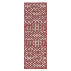 Rugs Unique Loom Outdoor Tribal Trellis Polypropylene Rust Red/Gray 3145064 Area Rugs Gray GreyRed Burgundy ruby synthetics Olefin polyester po Area Rugs Area rugOutdoor Octagons 6x2 
