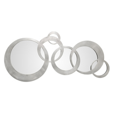 oval silver mirror