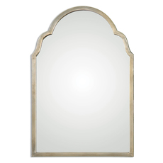 round silver decorative mirror