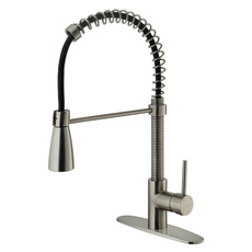 brushed nickel pull down kitchen faucet