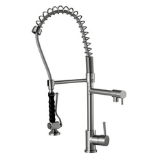 chrome pull down kitchen faucet