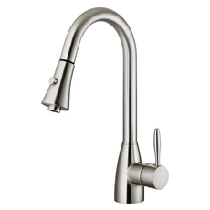brushed steel faucet