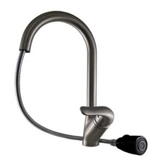 single handle kitchen faucet with pull down sprayer