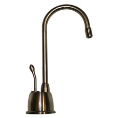 oiled bronze faucet with stainless steel sink