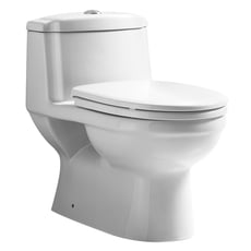 white elongated toilet