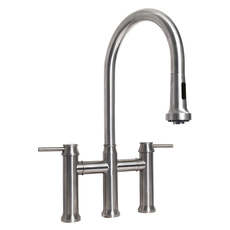stainless sink gold faucet