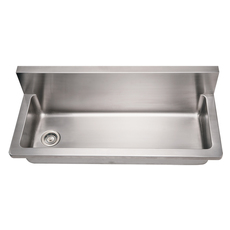 deep stainless steel laundry sink