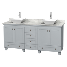 wooden vanity unit with basin