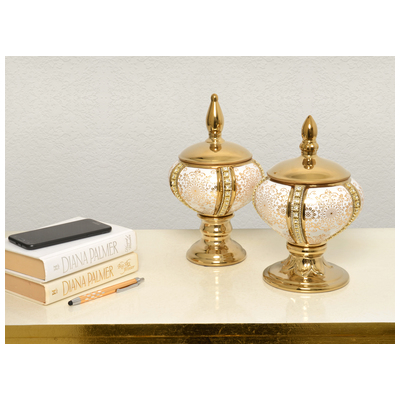 Vases-Urns-Trays-Finials AFD Porcelain White Gold CS-CF7508/9-10/ 815781024769 Accessories/Boxes Trunks Trays Gold White snow Urns Vases Porcelain 0-20 Complete Vanity Sets 