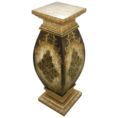 Accent Tables AFD Mdf Wood Antiqued Gold Multicolored CS-DM10100-345- 876225001388 Accessories/Pedestals Wooden Tables wood mahogany te Complete Vanity Sets 